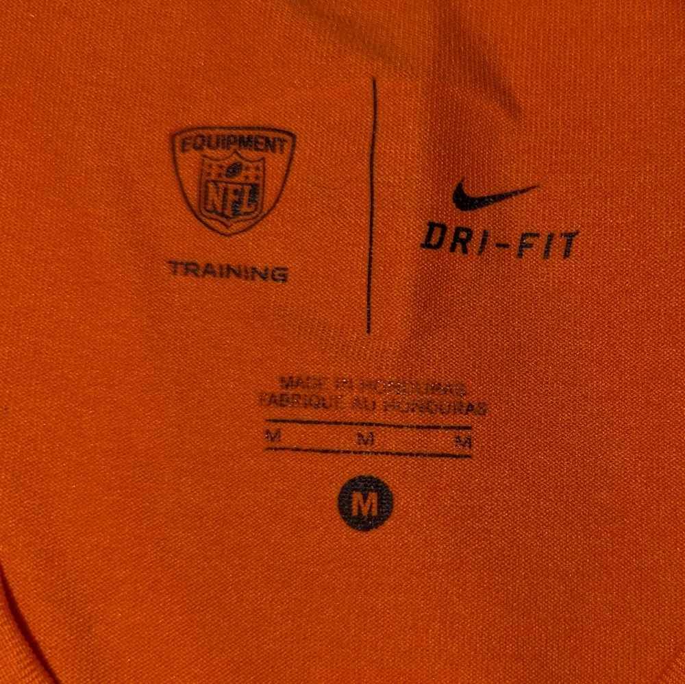 Nike NFL Equipment Men's Medium Orange Denver Broncos Dri-Fit Short Sleeve Tee - Picture 3 of 5